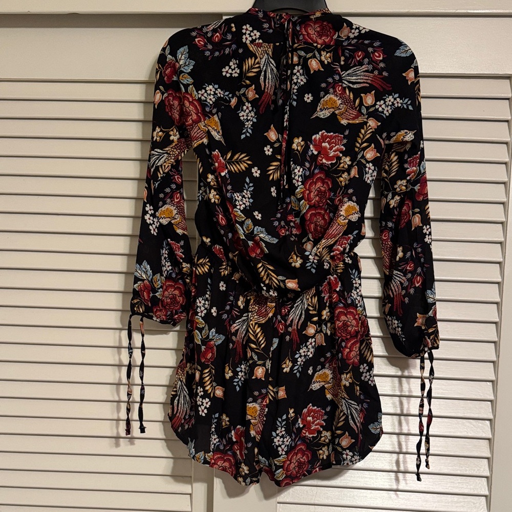 Floral Black Jumpsuit - Picture 2 of 6